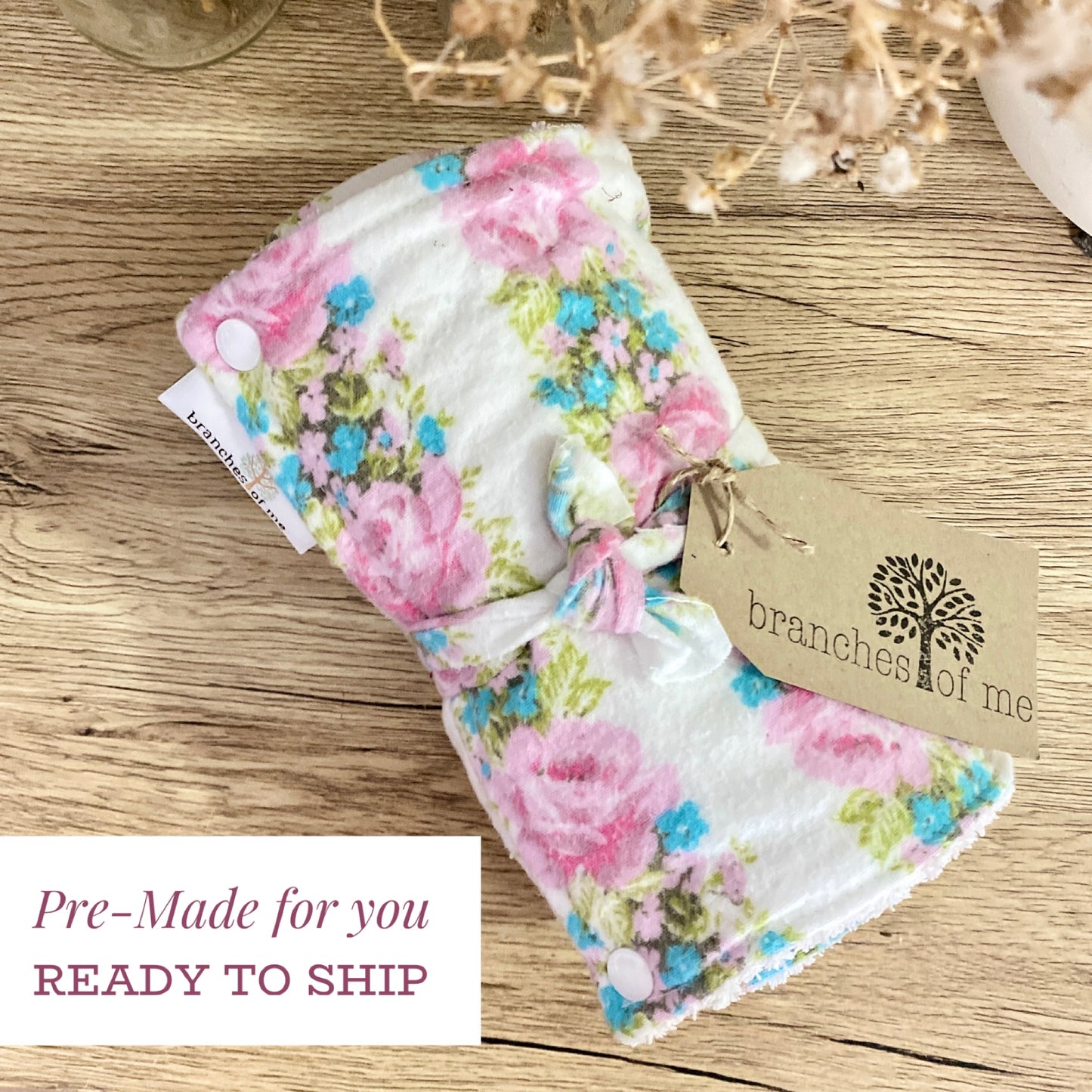 Premade Pink Rose Non Paper Towel ~ Ready To Ship