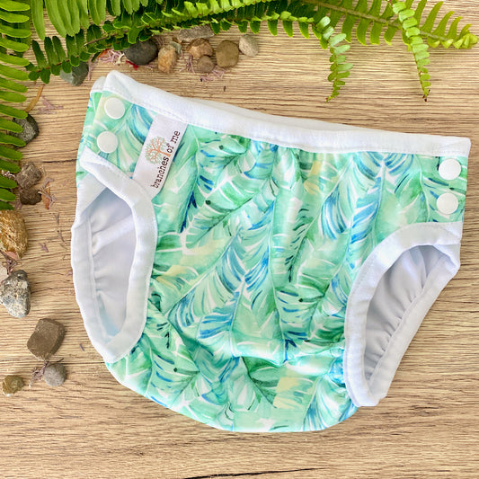 Palm Leaves Handmade Reusable Swim Nappy