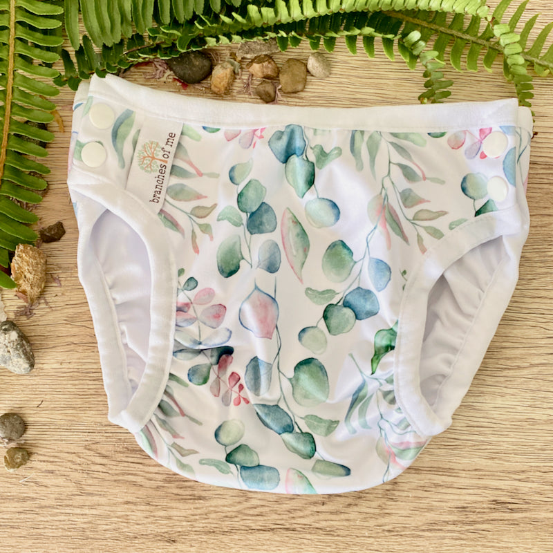 Colourful Eucalypt Handmade Reusable Swim Nappy