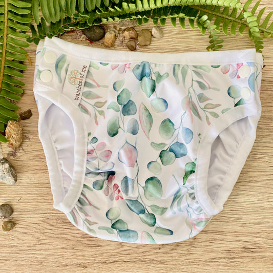 Colourful Eucalypt Handmade Reusable Swim Nappy