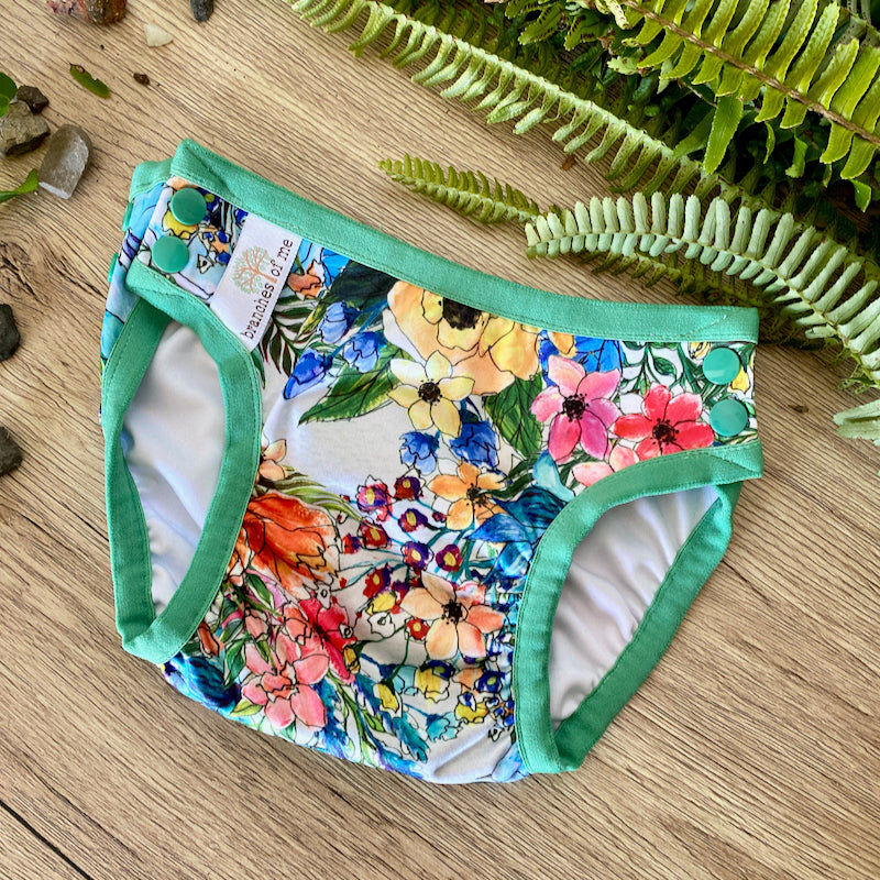 Spring Flowers Handmade Reusable Swim Nappy