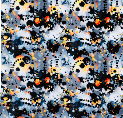 Black Splat Washable Handmade Snack/Wet Bag