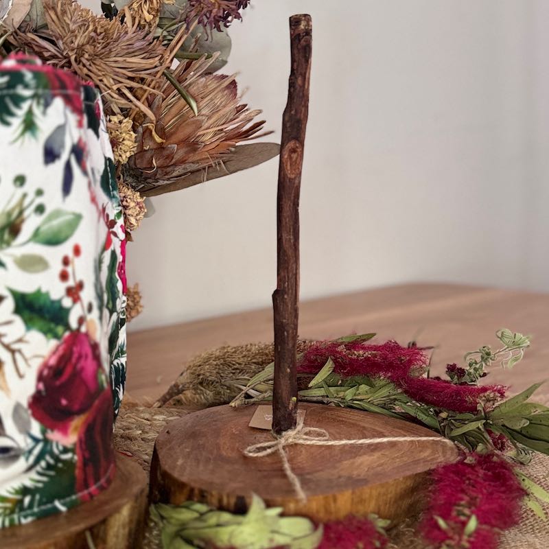 Rustic Handmade Towel Roll Stand