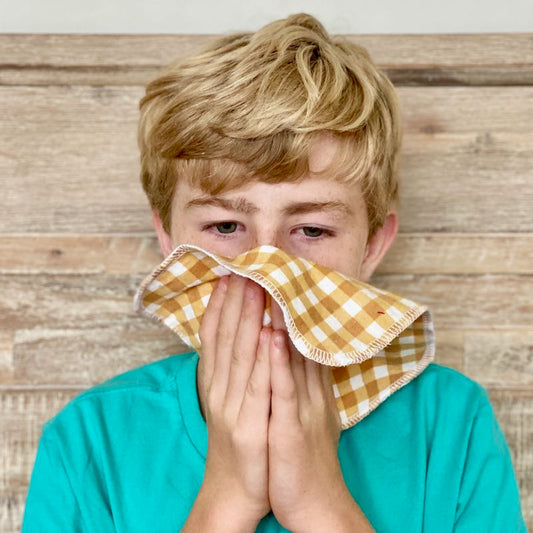 2ply Flannelette Handmade Hanky | Face Wipes | Tissues