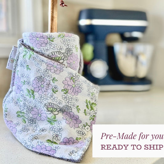 Pre-made Vintage Purple UnPaper Towel | Wipes ~ Ready To Ship