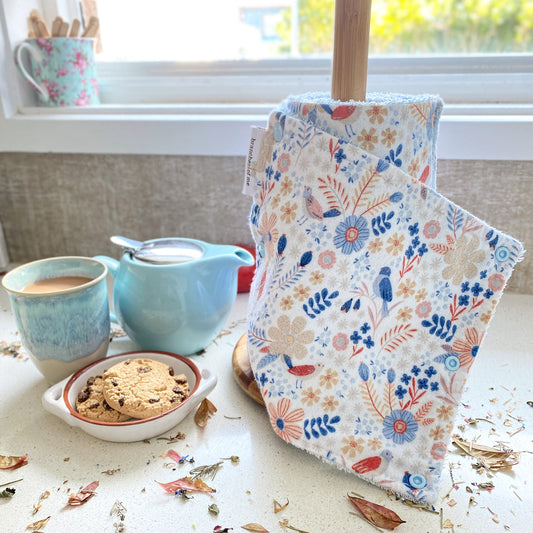 Blue birds Non-Paper Towel Roll | Unpaper Towels