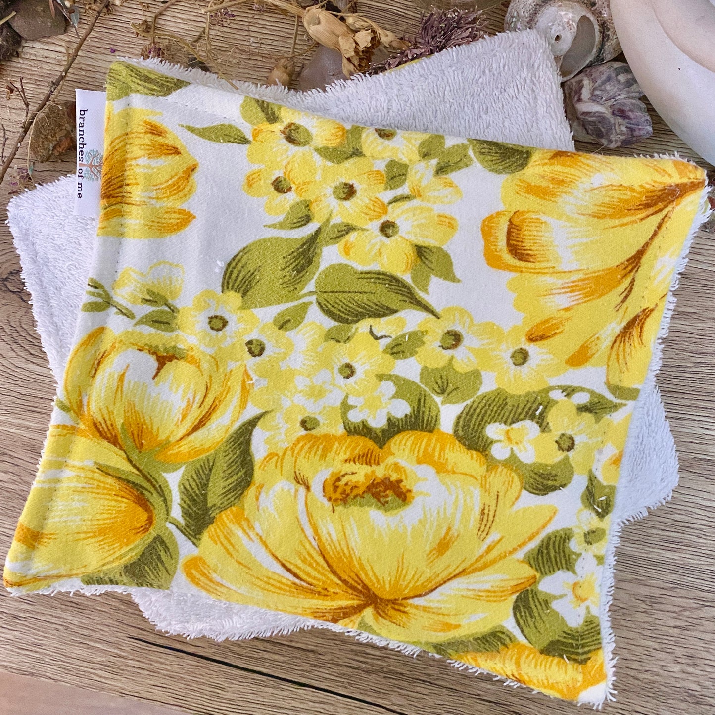 Premade Vintage Yellow Blossom Non Paper Towel ~ Ready To Ship