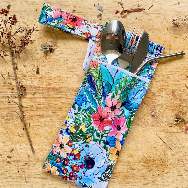 Branches Of Me handmade washable reusable eco friendly cutlery bag