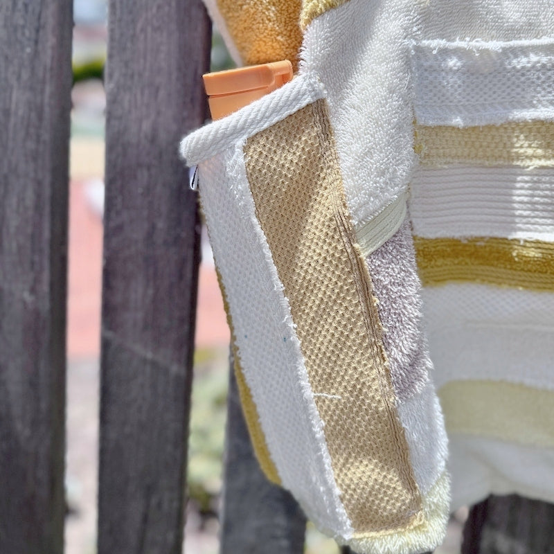 Upcycled Towelling Beach Bags ~ Sunny Yellows