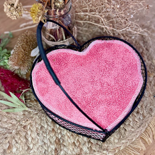 Heart Basket With Handmade Wipes