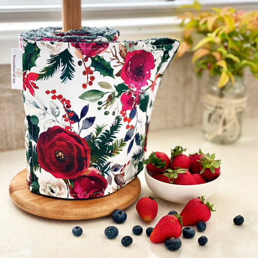 Red Roses Christmas Non-Paper Towel | Wipes  | Unpaper Towels