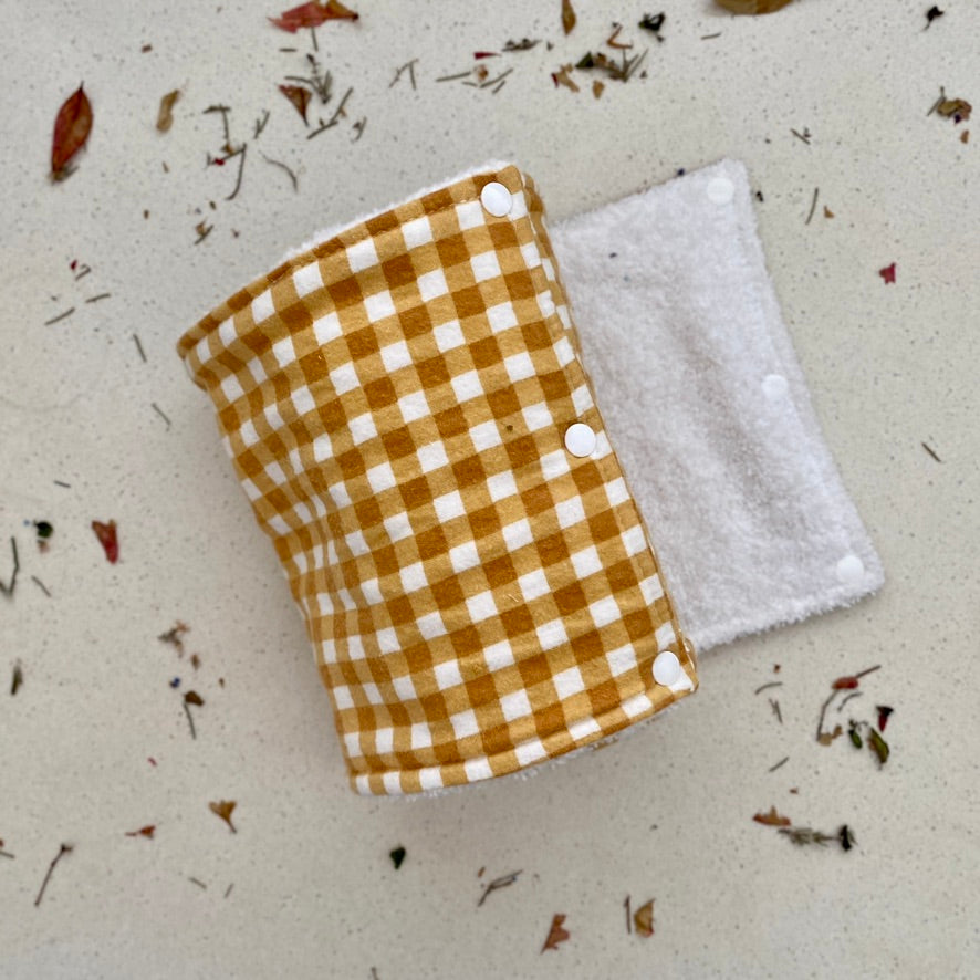 Mustard Gingham Non-Paper Towel Roll | Unpaper Towels
