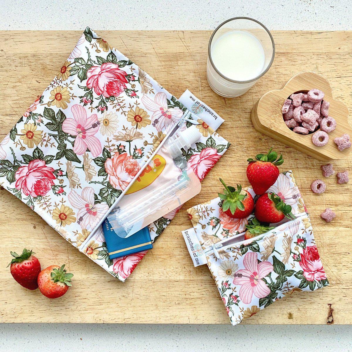 Vintage Flowers Snack/Wet Bag